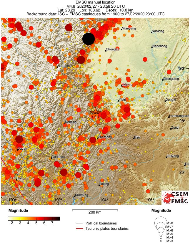 regional magnitude historical seismicity
