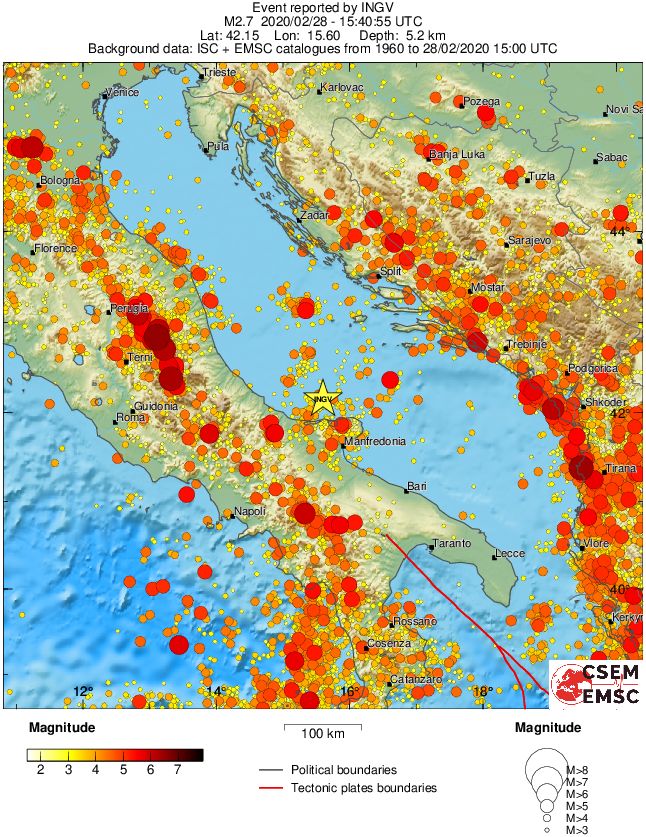 regional magnitude historical seismicity