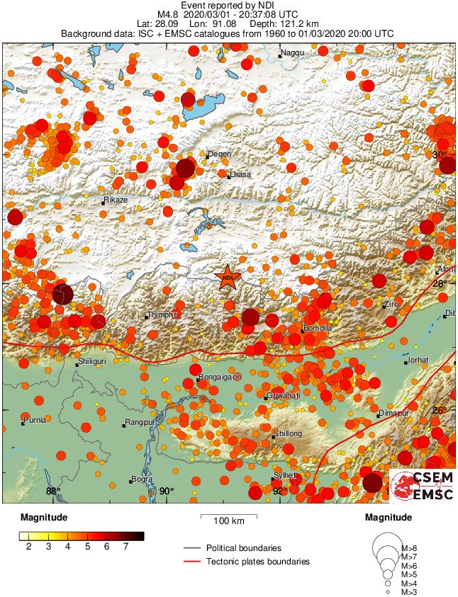 regional magnitude historical seismicity