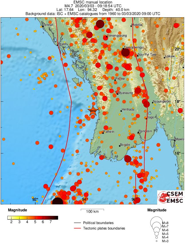 regional magnitude historical seismicity