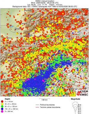 regional historical seismicity