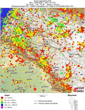 regional historical seismicity