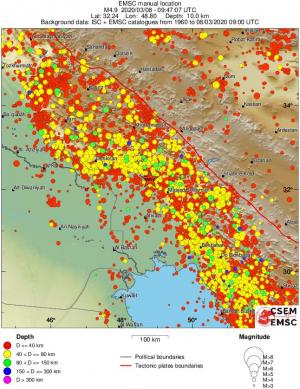 regional historical seismicity