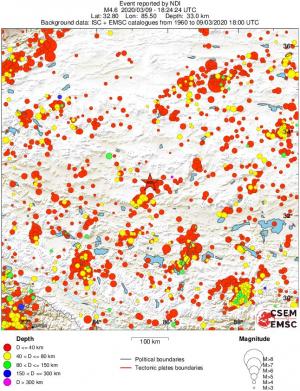 regional historical seismicity