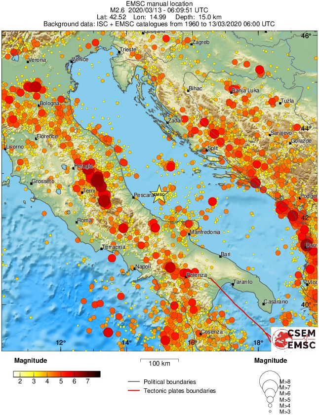 regional magnitude historical seismicity