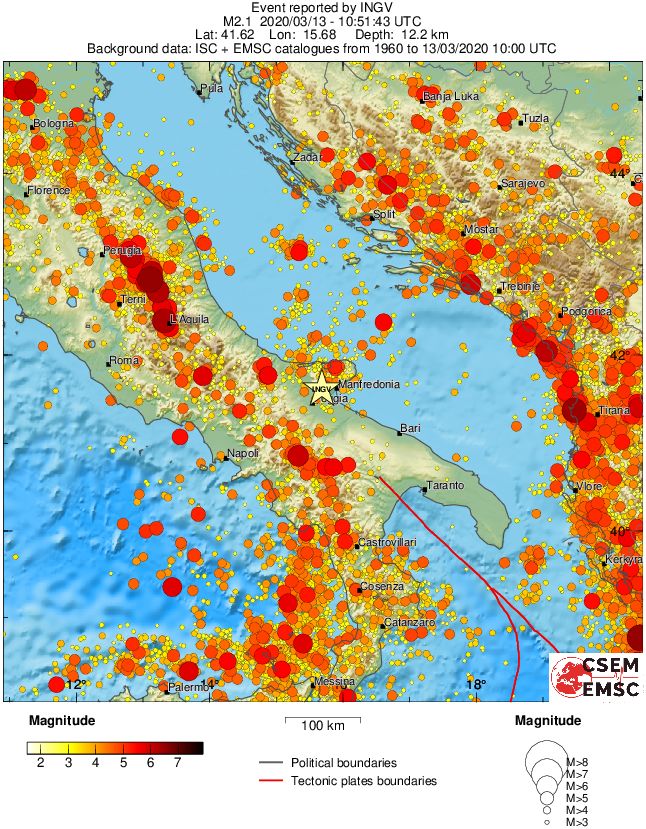 regional magnitude historical seismicity