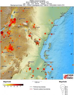 regional magnitude historical seismicity