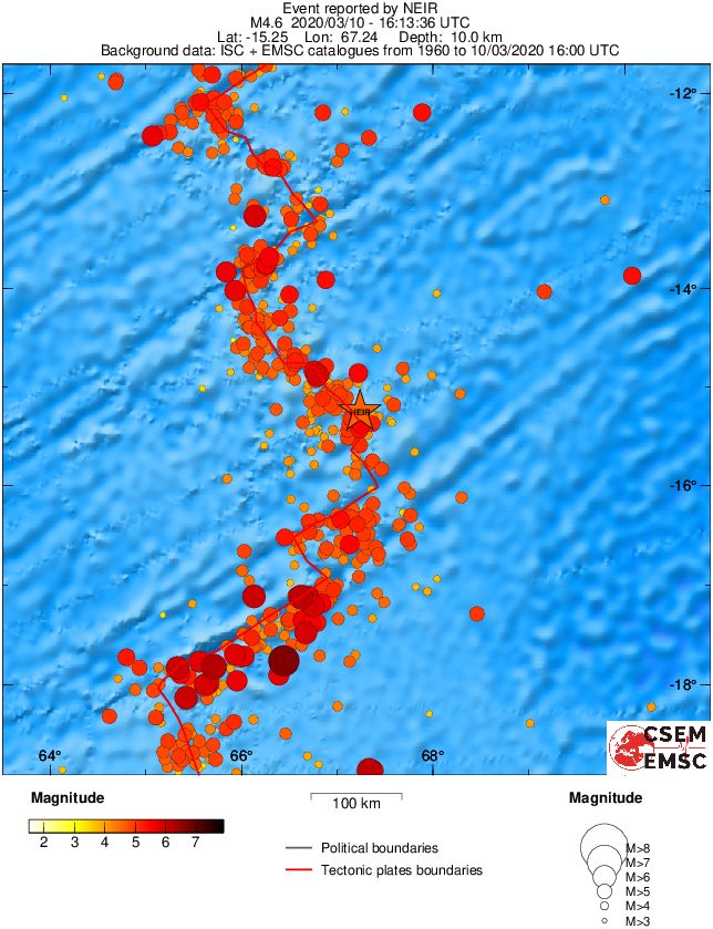 regional magnitude historical seismicity