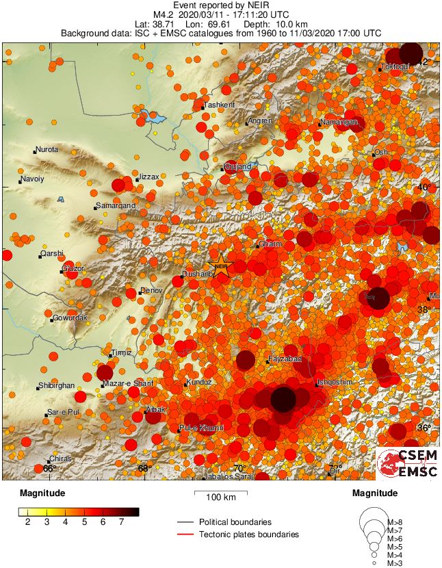 regional magnitude historical seismicity