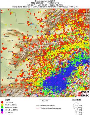 regional historical seismicity