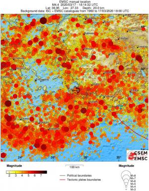 regional magnitude historical seismicity
