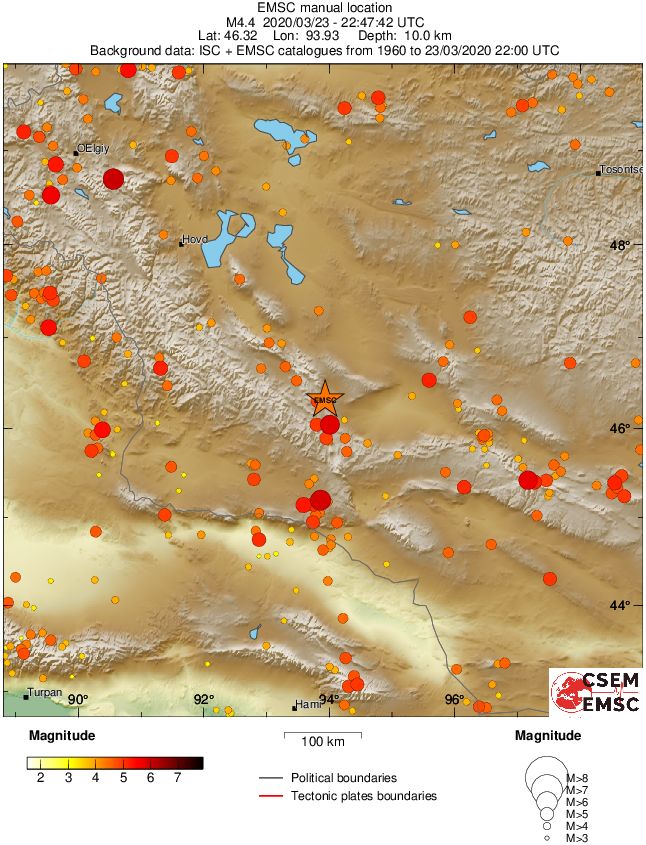 regional magnitude historical seismicity