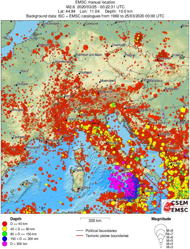wide historical seismicity