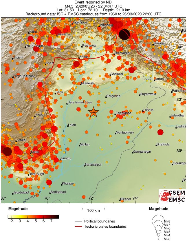 regional magnitude historical seismicity
