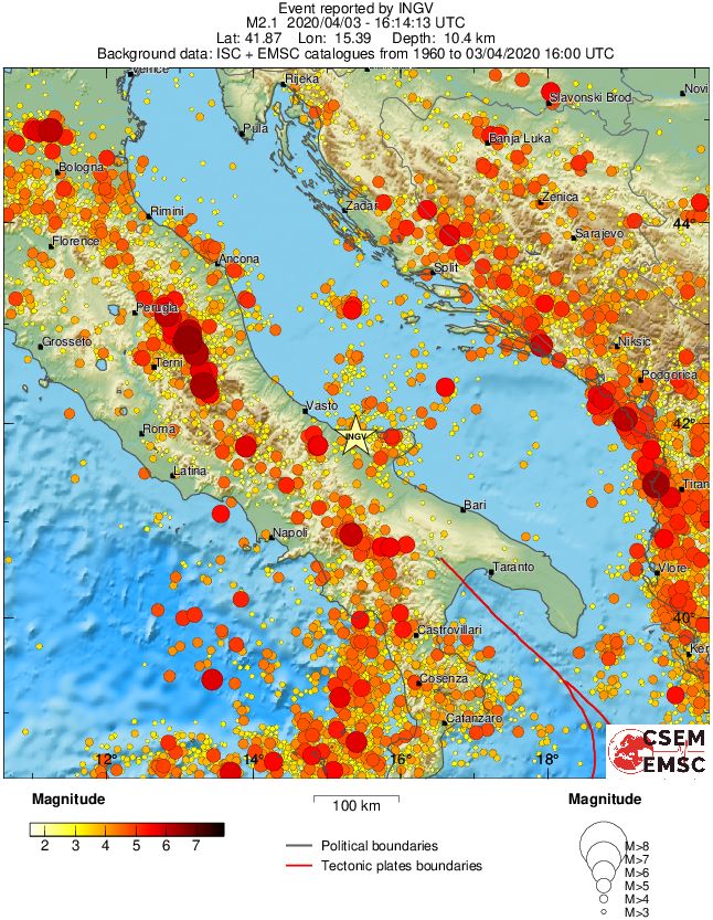 regional magnitude historical seismicity