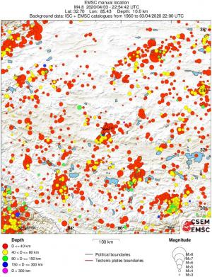 regional historical seismicity