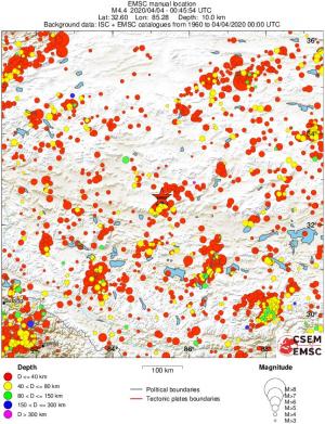 regional historical seismicity