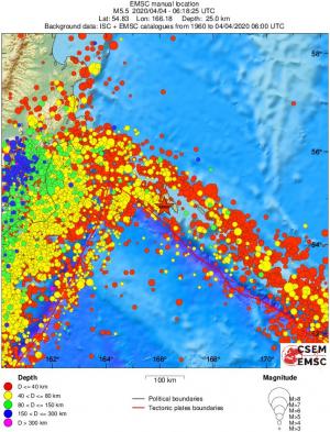 regional historical seismicity