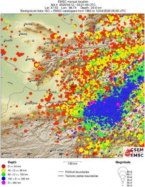 regional historical seismicity