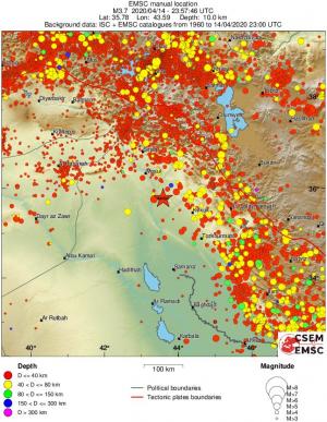 regional historical seismicity