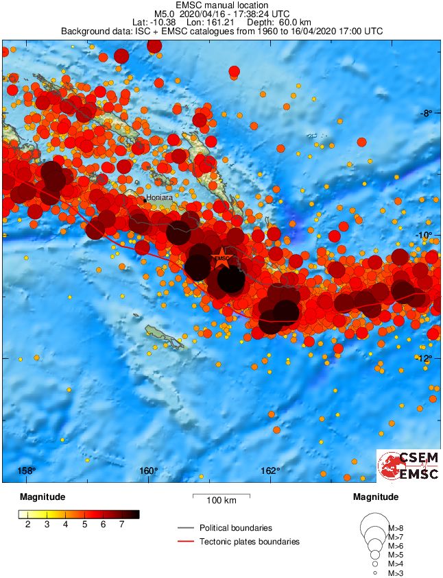 regional magnitude historical seismicity