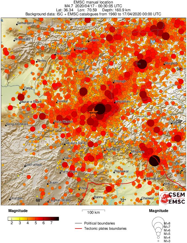 regional magnitude historical seismicity