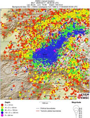 regional historical seismicity