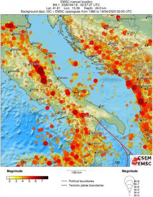 regional magnitude historical seismicity