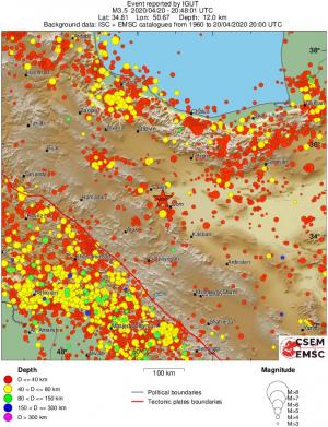 regional historical seismicity