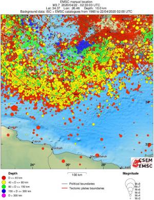 regional historical seismicity