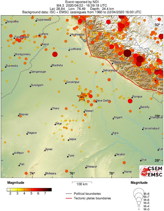 regional magnitude historical seismicity