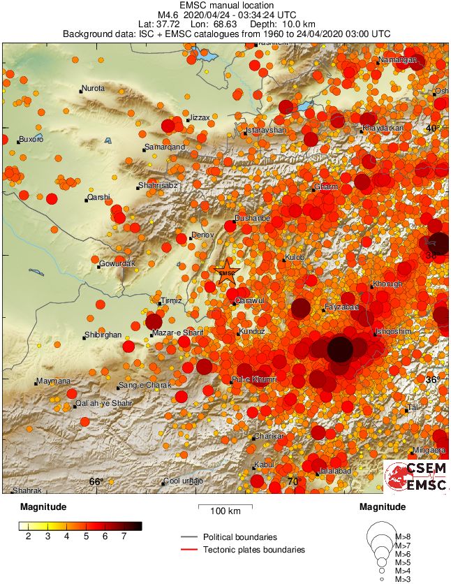 regional magnitude historical seismicity