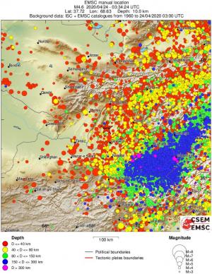 regional historical seismicity
