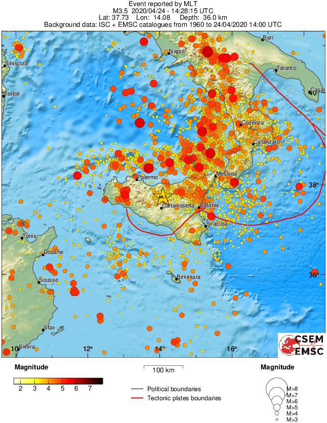 regional magnitude historical seismicity