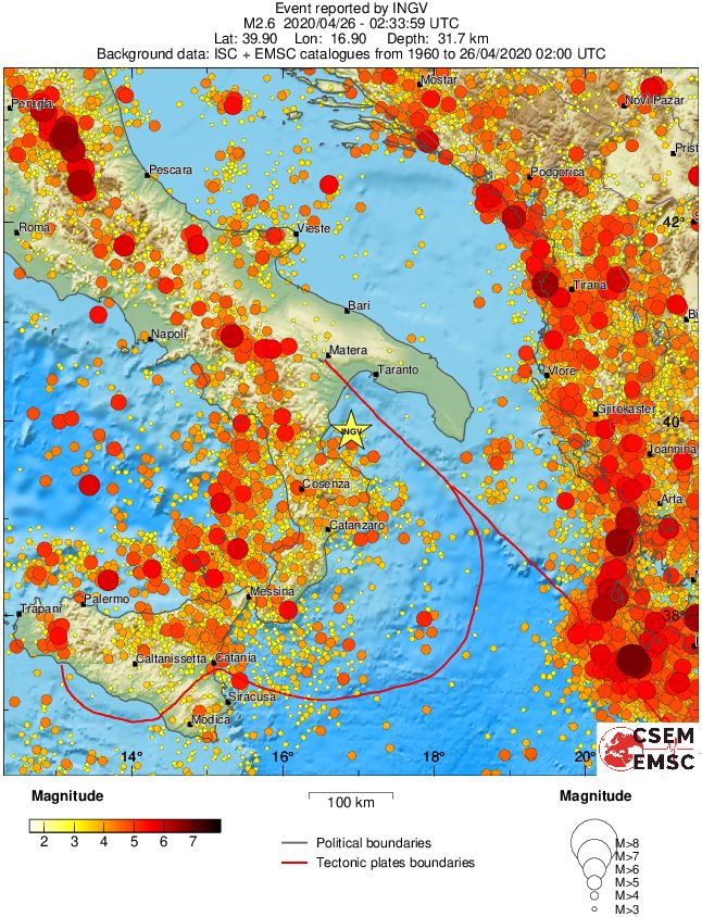 regional magnitude historical seismicity