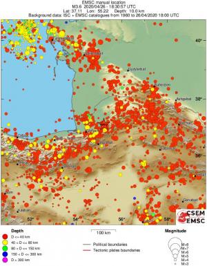 regional historical seismicity
