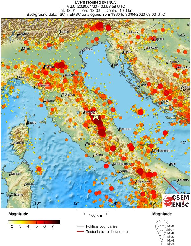 regional magnitude historical seismicity