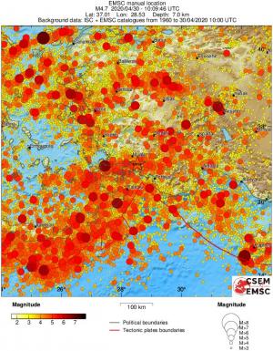 regional magnitude historical seismicity