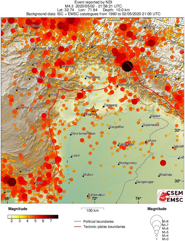 regional magnitude historical seismicity