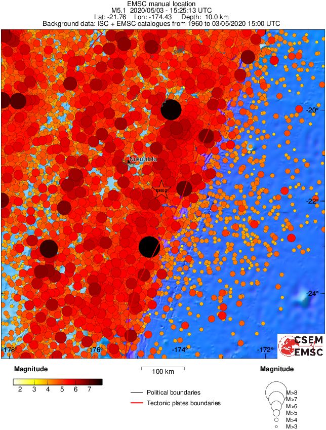 regional magnitude historical seismicity