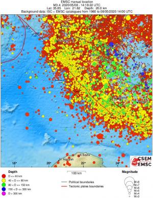regional historical seismicity