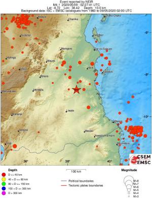 regional historical seismicity