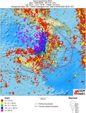 regional historical seismicity