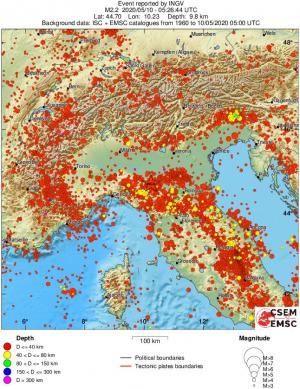 regional historical seismicity