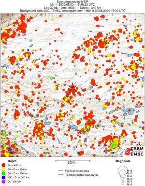 regional historical seismicity