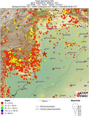 regional historical seismicity