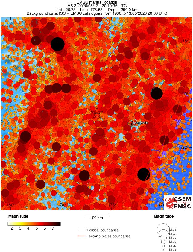 regional magnitude historical seismicity