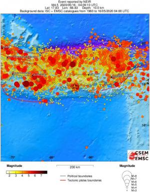 regional magnitude historical seismicity
