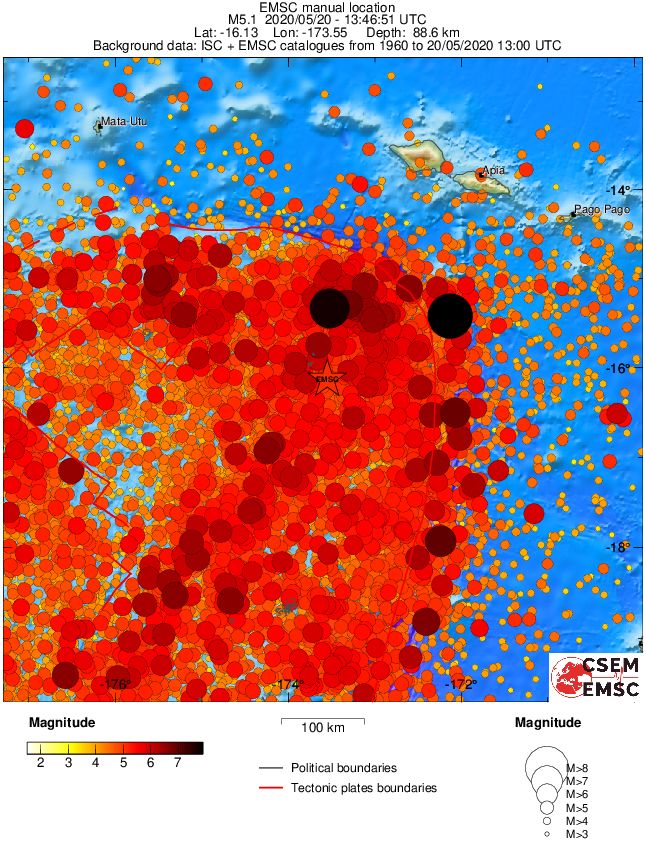 regional magnitude historical seismicity