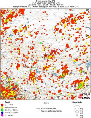 regional historical seismicity